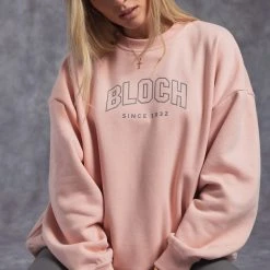Bloch Off-Duty Terry Crew Pullover | Blush $79.95 Dance Active