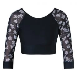 Energetiks Dancewear Astrid 3/4 Sleeve Crop - Black (Adult)