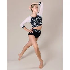 Energetiks Dancewear Astrid 3/4 Sleeve Crop - Luna (Adult)